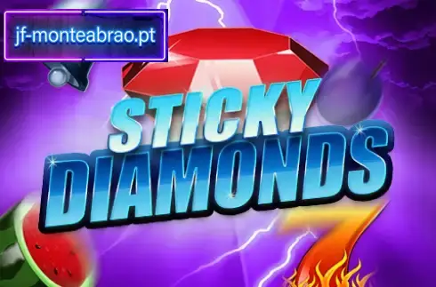 Sticky Diamonds slots spēles vizuālie materiāli