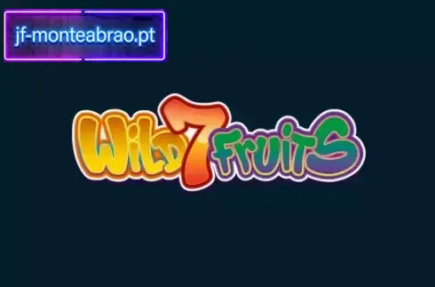 Carret&eacute;is da m&aacute;quina ca&ccedil;a-n&iacute;queis Wild7Fruits mostrando s&iacute;mbolos de frutas neon